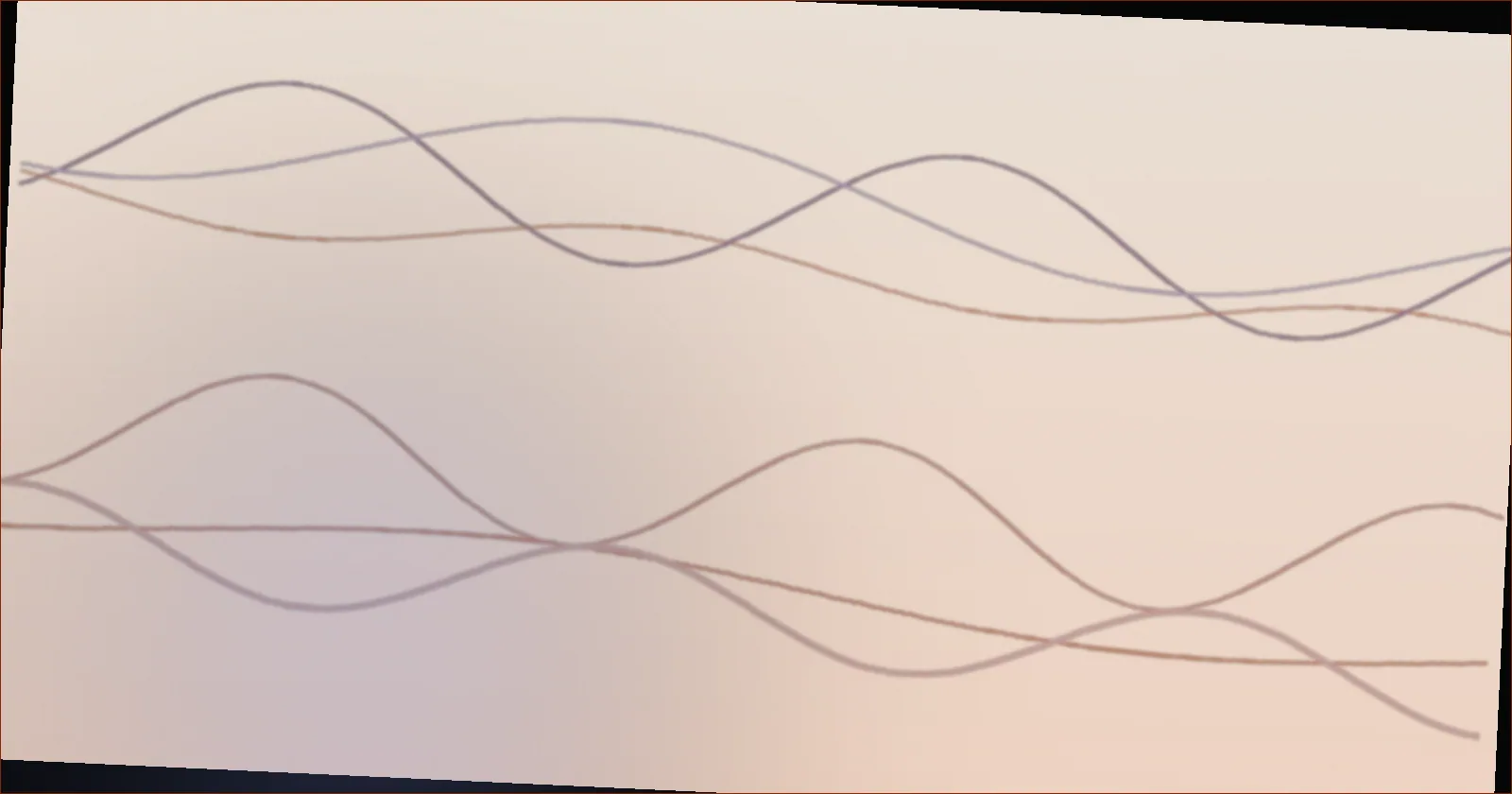 Warm orange wave pattern suggesting motion and chance
