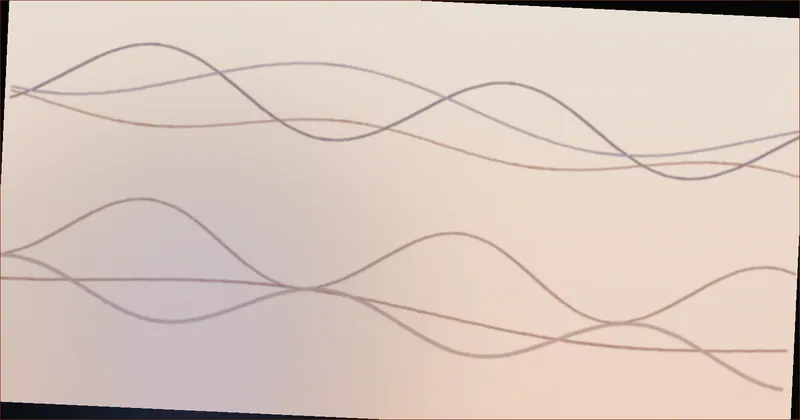 Warm orange wave pattern suggesting motion and chance