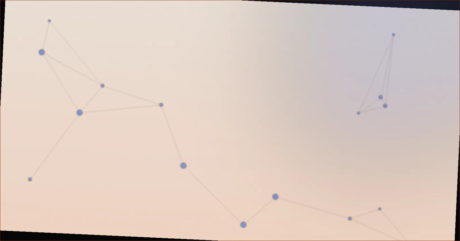 Warm orange constellation pattern suggesting scattered points of light