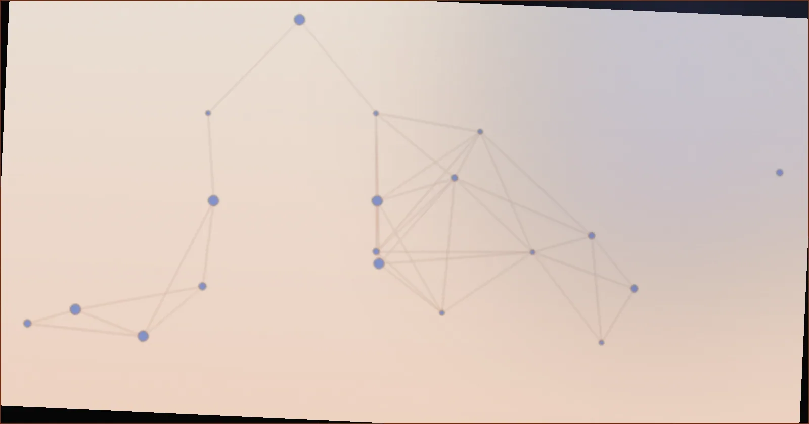 Warm orange constellation pattern suggesting distinct points of light