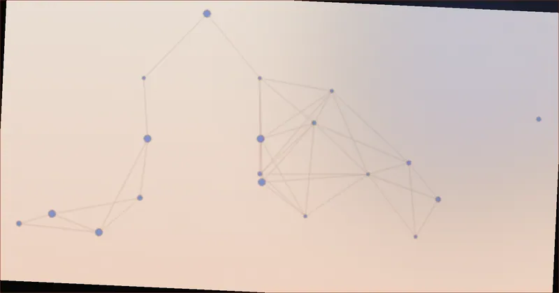 Warm orange constellation pattern suggesting distinct points of light