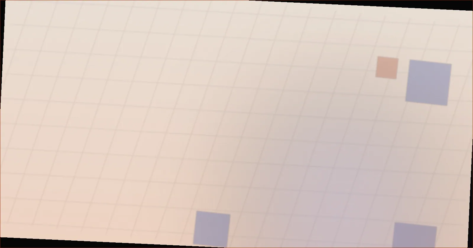 Warm orange grid pattern suggesting small things arranged with care